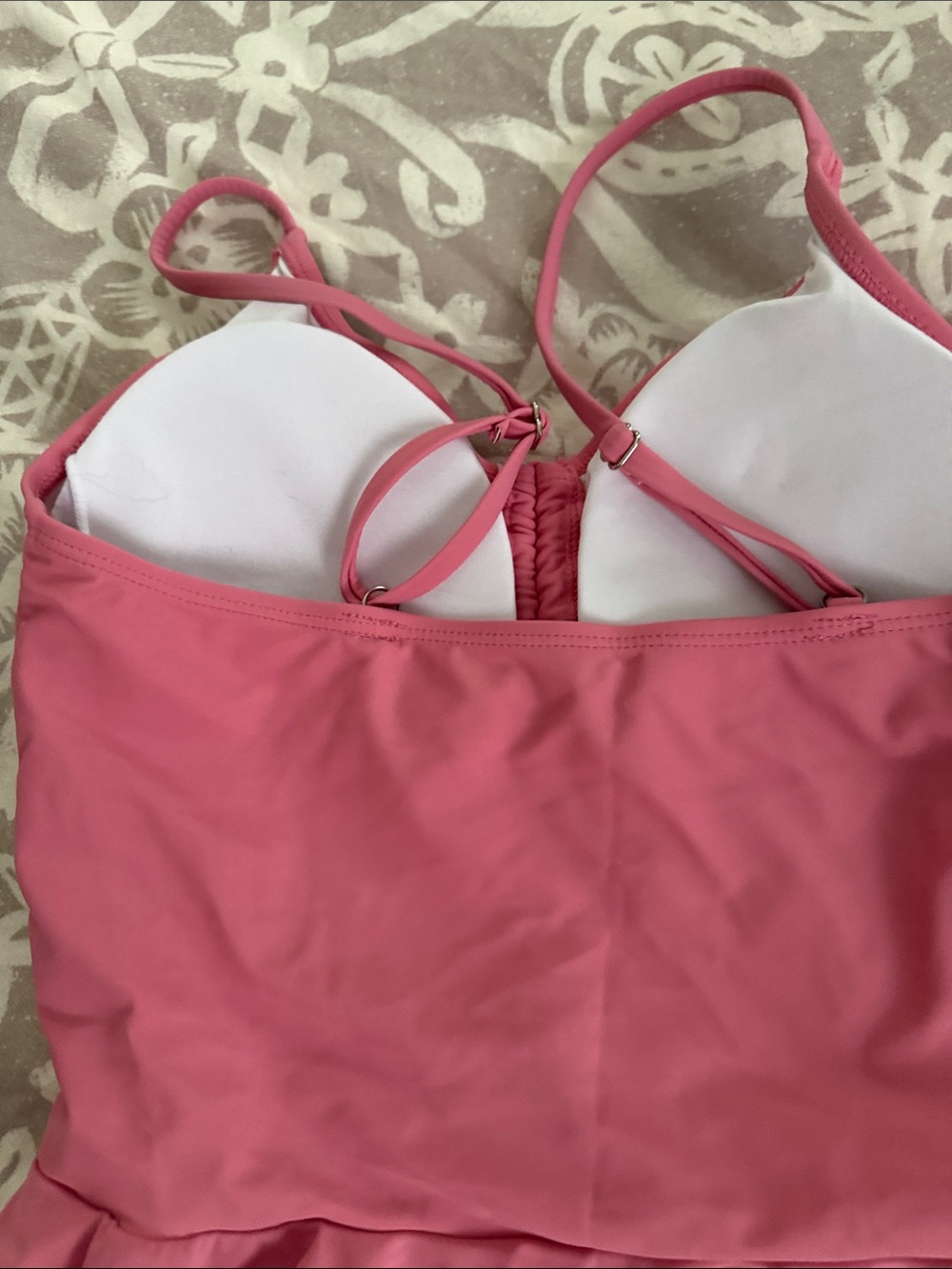 Pink Floral Two-Piece Tankini Swimsuit - Picture 7 of 7